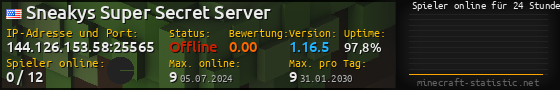 Userbar 560x90 mit Online-Player-Charts für Server 144.126.153.58:25565