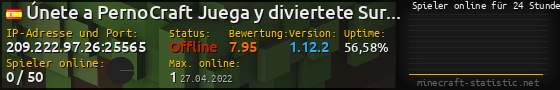 Userbar 560x90 mit Online-Player-Charts für Server 209.222.97.26:25565