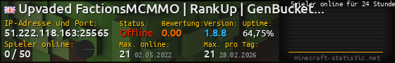 Userbar 560x90 mit Online-Player-Charts für Server 51.222.118.163:25565