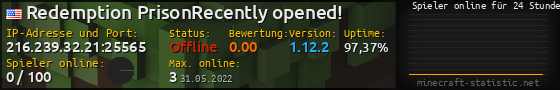 Userbar 560x90 mit Online-Player-Charts für Server 216.239.32.21:25565