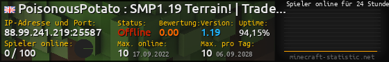 Userbar 560x90 mit Online-Player-Charts für Server 88.99.241.219:25587