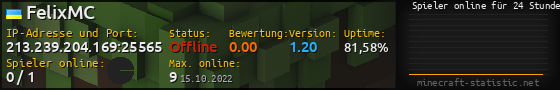 Userbar 560x90 mit Online-Player-Charts für Server 213.239.204.169:25565