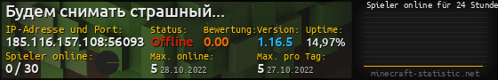 Userbar 560x90 mit Online-Player-Charts für Server 185.116.157.108:56093