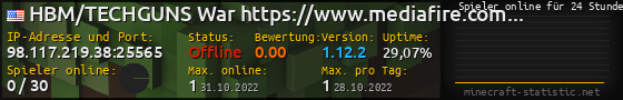 Userbar 560x90 mit Online-Player-Charts für Server 98.117.219.38:25565
