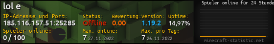 Userbar 560x90 mit Online-Player-Charts für Server 185.116.157.51:25285