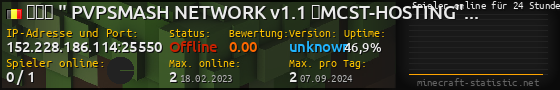 Userbar 560x90 mit Online-Player-Charts für Server 152.228.186.114:25550