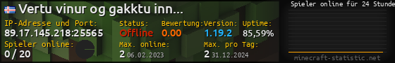 Userbar 560x90 mit Online-Player-Charts für Server 89.17.145.218:25565