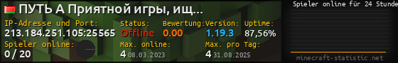 Userbar 560x90 mit Online-Player-Charts für Server 213.184.251.105:25565