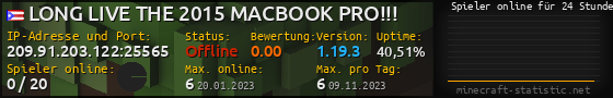 Userbar 560x90 mit Online-Player-Charts für Server 209.91.203.122:25565