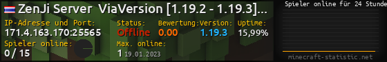 Userbar 560x90 mit Online-Player-Charts für Server 171.4.163.170:25565