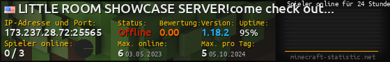 Userbar 560x90 mit Online-Player-Charts für Server 173.237.28.72:25565