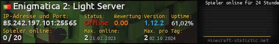 Userbar 560x90 mit Online-Player-Charts für Server 85.242.197.101:25565