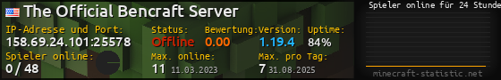 Userbar 560x90 mit Online-Player-Charts für Server 158.69.24.101:25578