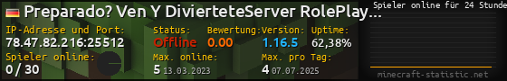 Userbar 560x90 mit Online-Player-Charts für Server 78.47.82.216:25512