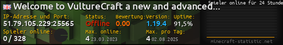 Userbar 560x90 mit Online-Player-Charts für Server 51.79.105.229:25565