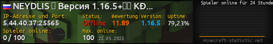 Userbar 560x90 mit Online-Player-Charts für Server 5.44.40.37:25565