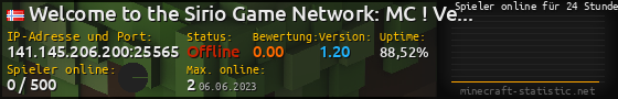 Userbar 560x90 mit Online-Player-Charts für Server 141.145.206.200:25565