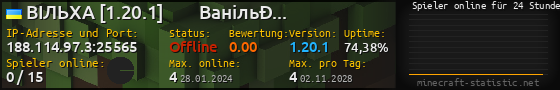 Userbar 560x90 mit Online-Player-Charts für Server 188.114.97.3:25565