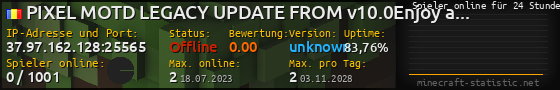 Userbar 560x90 mit Online-Player-Charts für Server 37.97.162.128:25565