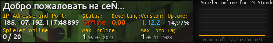 Userbar 560x90 mit Online-Player-Charts für Server 185.107.192.117:48899