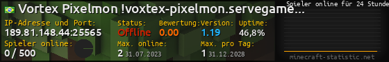 Userbar 560x90 mit Online-Player-Charts für Server 189.81.148.44:25565