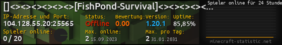 Userbar 560x90 mit Online-Player-Charts für Server 104.128.55.20:25565