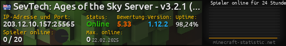 Userbar 560x90 mit Online-Player-Charts für Server 203.12.10.157:25565