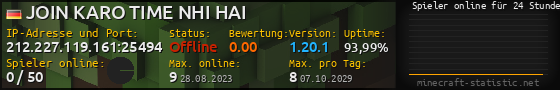 Userbar 560x90 mit Online-Player-Charts für Server 212.227.119.161:25494