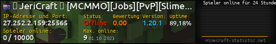Userbar 560x90 mit Online-Player-Charts für Server 27.252.2.159:25565