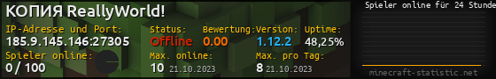 Userbar 560x90 mit Online-Player-Charts für Server 185.9.145.146:27305
