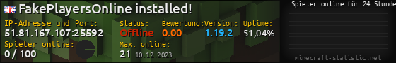 Userbar 560x90 mit Online-Player-Charts für Server 51.81.167.107:25592