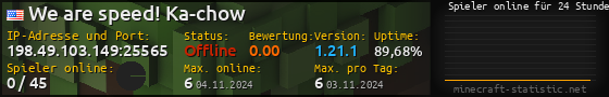Userbar 560x90 mit Online-Player-Charts für Server 198.49.103.149:25565