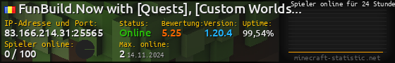 Userbar 560x90 mit Online-Player-Charts für Server 83.166.214.31:25565