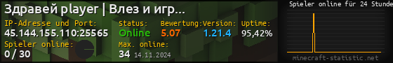 Userbar 560x90 mit Online-Player-Charts für Server 45.144.155.110:25565
