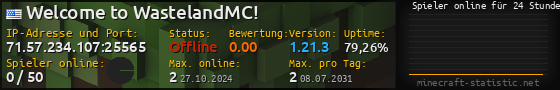Userbar 560x90 mit Online-Player-Charts für Server 71.57.234.107:25565