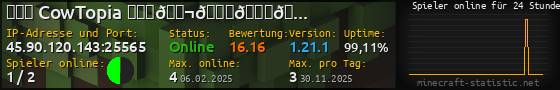 Userbar 560x90 mit Online-Player-Charts für Server 45.90.120.143:25565