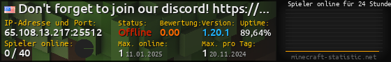 Userbar 560x90 mit Online-Player-Charts für Server 65.108.13.217:25512