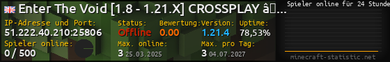 Userbar 560x90 mit Online-Player-Charts für Server 51.222.40.210:25806