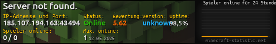Userbar 560x90 mit Online-Player-Charts für Server 185.107.194.163:43494