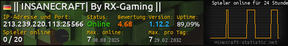 Userbar 560x90 mit Online-Player-Charts für Server 213.239.220.113:25566