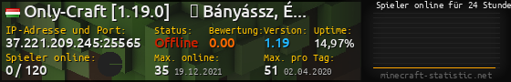 Userbar 560x90 mit Online-Player-Charts für Server 37.221.209.245:25565