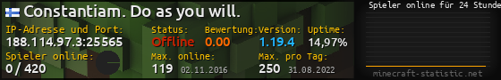 Userbar 560x90 mit Online-Player-Charts für Server 188.114.97.3:25565