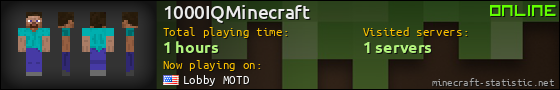 1000IQMinecraft userbar 560x90