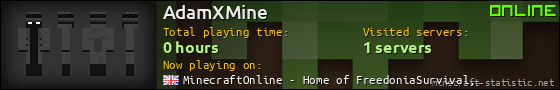 AdamXMine userbar 560x90