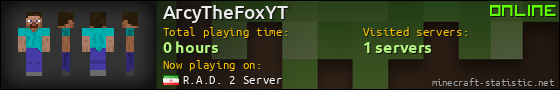 ArcyTheFoxYT userbar 560x90