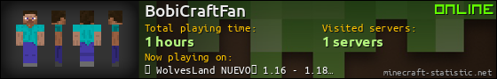 BobiCraftFan userbar 560x90