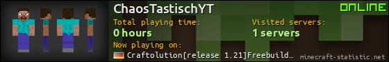 ChaosTastischYT userbar 560x90