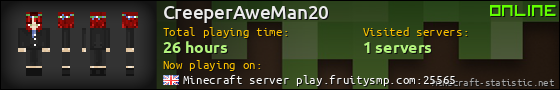 CreeperAweMan20 userbar 560x90