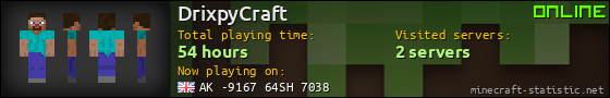 DrixpyCraft userbar 560x90