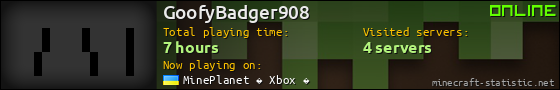 GoofyBadger908 userbar 560x90